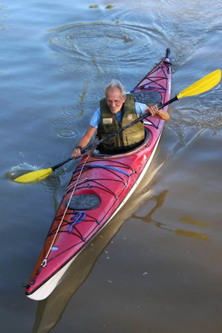 Fred Hector Jr. kayaking